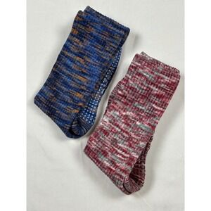 Bombas Gripper Crew Socks 2 Pack Blue Red  Multicolor NWOT OSFM